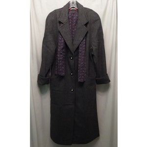 Vintage Alexis Reed Charcoal Gray Wool Coat USA Made 8/10